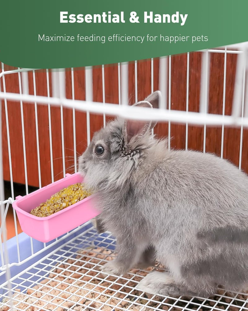 Pawfly Hanging Feeder, Food and Water Container, 6 Pcs Plastic Keepers for Cages Rabbit, Feeding Dishes Coop Cups for Parrots Hamsters Guinea Pigs & Other Small Pets - Image 5