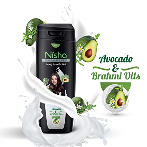 Nisha Avocado & Brahmi Shampoo For Strong and Shiny Hair, 650 ML - Image 5