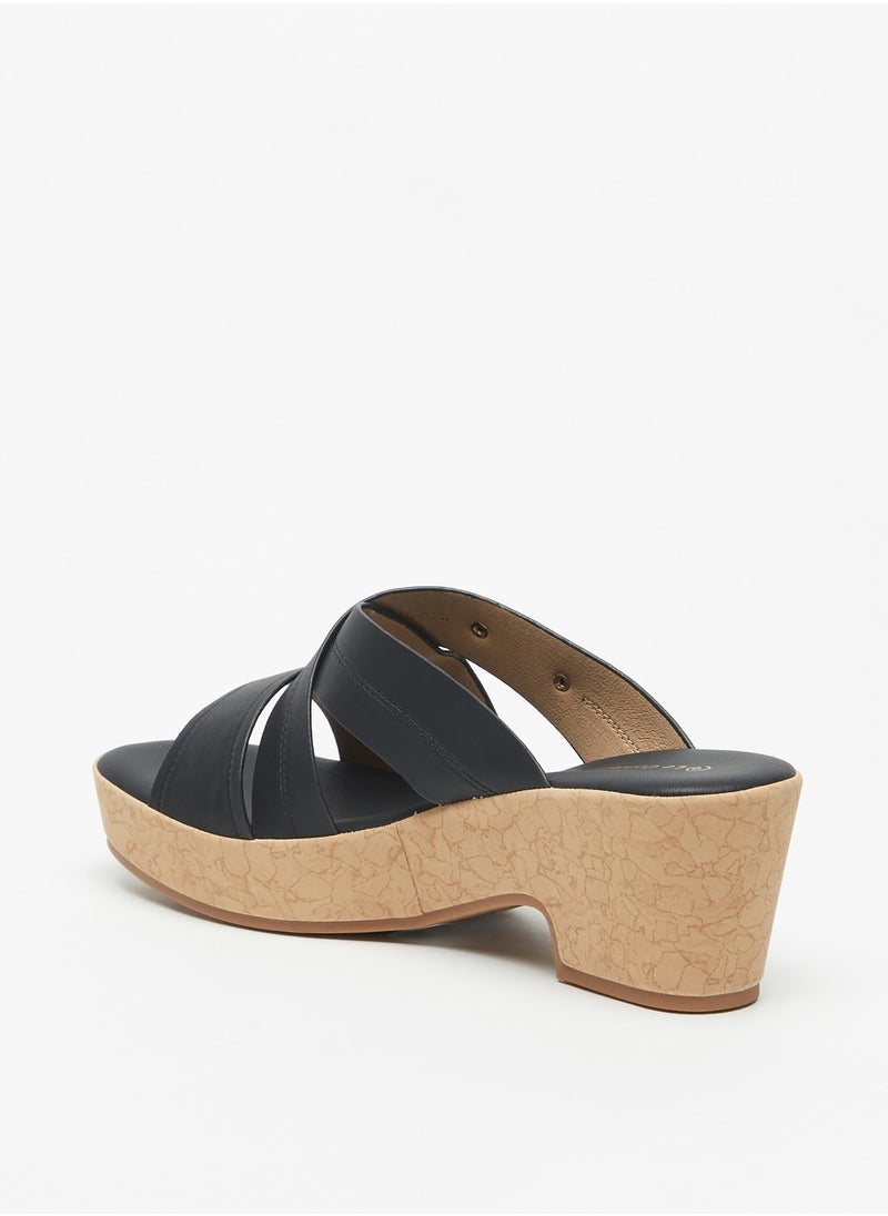 Le Confort - Le Confort Cross Strap Slip-On Sandals With Platform Heels - Image 1