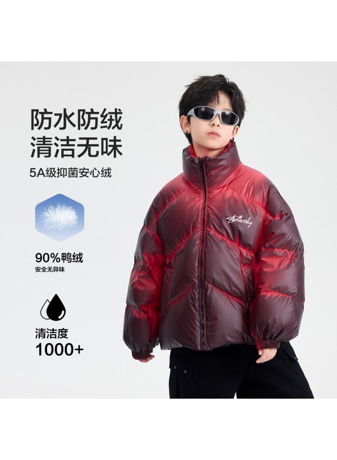 Boys' Winter New Year Red Temperature-changing Puffer Down Jacket  New Youth Children's Thickened Cold-proof Coat