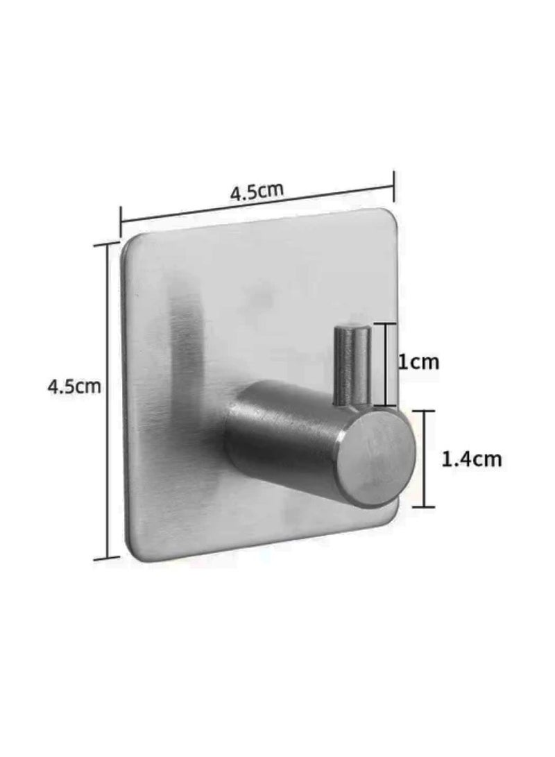 UrbanEssentia Wall Hooks, Towel Holder and Robe Hanger for Bathroom, Heavy Duty Hook, Self-Adhesive SUS304 Stainless Steel, Bedroom Hooks for Hanging Hat/Clothes/Coat, Kitchen Organizer Hooks. (Pack of 2)  - Image 3