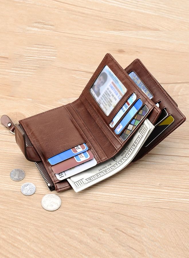 BINLIROO Men's Multi Card Slot Anti-Theft Brush Wallet - Image 3