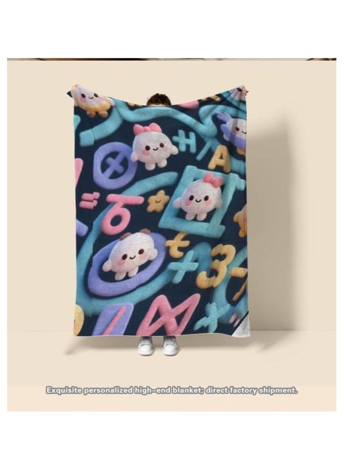 general Children's or student cartoon flannel thin blanket (warm and comfortable, suitable for sleep, games) 100cm*150cm - 438 - Image 4