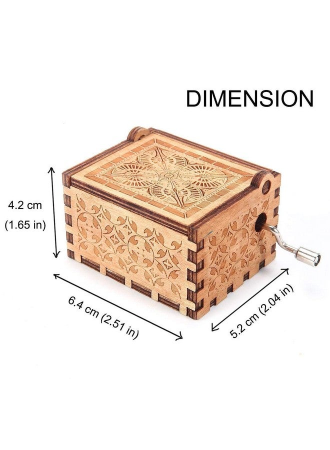 EITHEO Wooden Uniq Carved Hand Crank Happy-Birthday-Cake Theme Music Box - Image 2