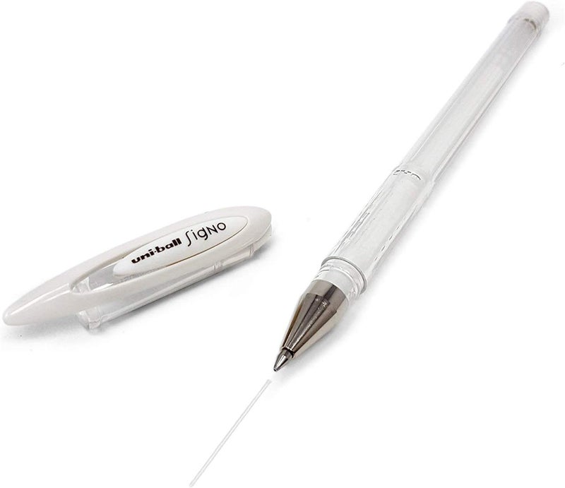 Uniball قلم حبر جل يوني-بال UM-120AC Signo 0.7 مم، أبيض ملائكي - Image 1
