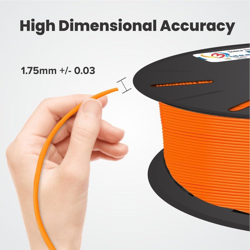3idea PETG 3D Filament 1.75mm (Orange, 1kg) - Image 4
