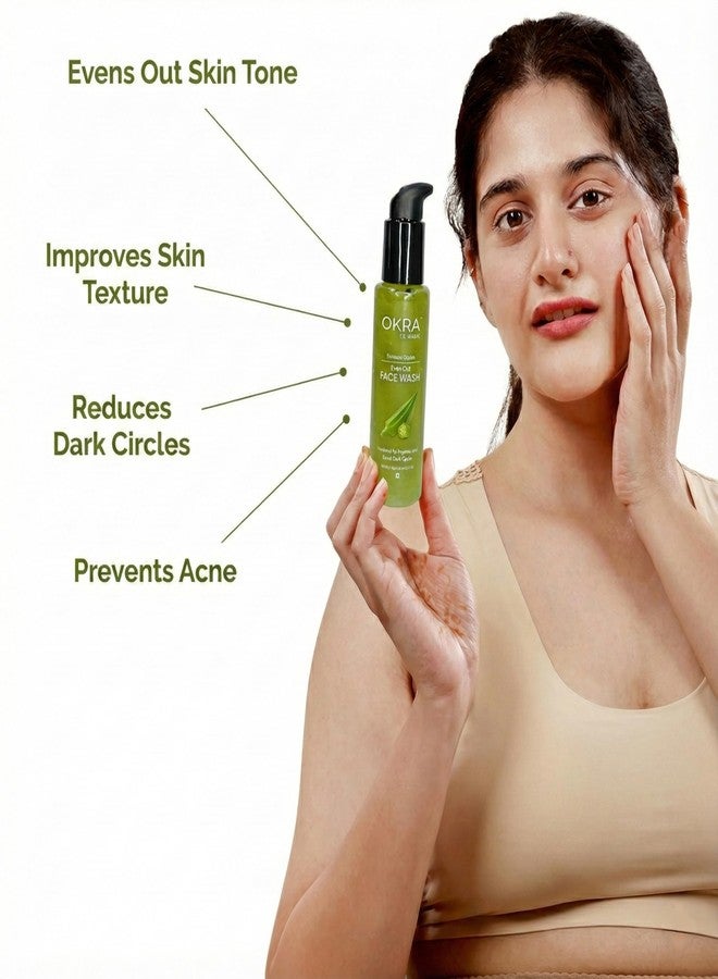 Alara Okra (Ladyfinger) Gel Face Wash, Natural Radiance Routine Care Face Wash For Soothes, Refreshing & Glowing Skin | Gentle Daily Cleanser Perfect For Men & Women, Suitable on All Types of Dry & Oily Skin ladyfinger facewash for men and women 100ml - Image 4