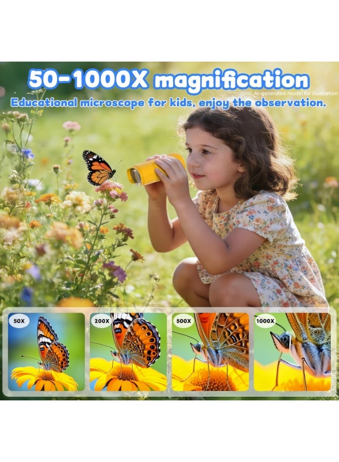 1000X Handheld Digital Microscope for Kids, Pocket Microscope with 2.0" IPS Screen – STEM Toys Birthday Gifts for Girls Boys, Portable Science Kits for Ages 3-12 - Image 4