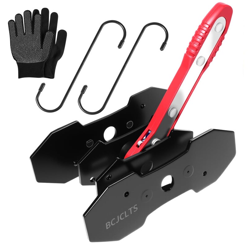 BCJCLTS Brake Tools, Brake Caliper Compression Tool, Brake Caliper Tool, Caliper Piston Compressor Tool with 2 Heavy-Duty Caliper Hooks, Car Disc Brake Repair (Large Size red) - Image 1