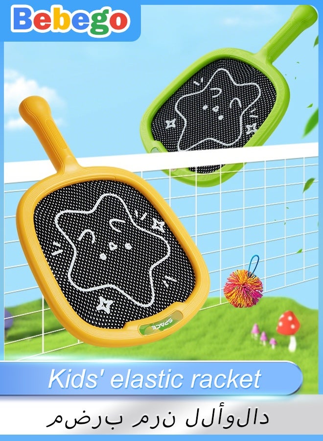 BEBEGO children's elastic racket - indoor and outdoor sports toys, tennis and badminton training set, baby educational toys for 2 3 4 5 6 7 year old kids - Image 1