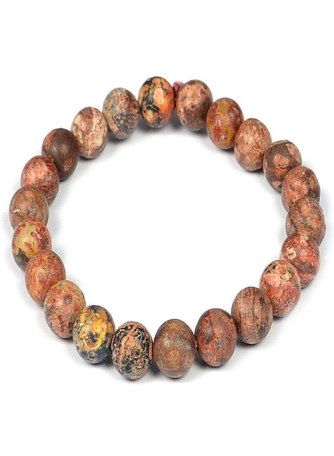 ZUNBELLA Natural Leopard Skin Jasper Bracelet 8 mm Crystal Stone Bracelet Round Shape for Healing and Crystal Healing Stones - Image 4