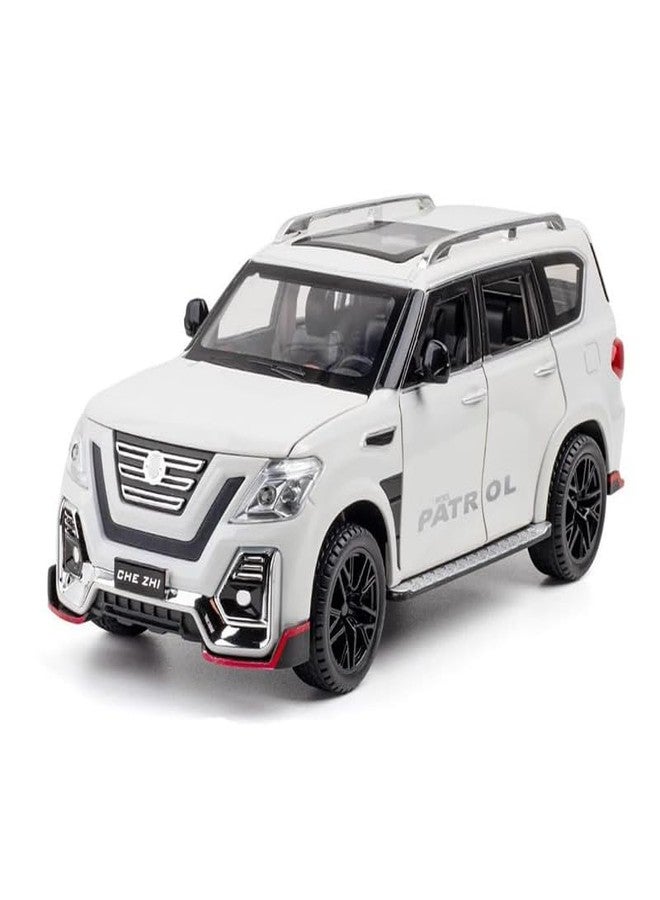 AHBHT Kids Model 1:24 N Petrol Die Cast Metal Car Pull Back Action Opening Doors with Realistic Engine Sound Lights Toy Car Gift for Boys - Multi - Image 1