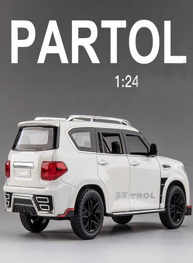 AHBHT Kids Model 1:24 N Petrol Die Cast Metal Car Pull Back Action Opening Doors with Realistic Engine Sound Lights Toy Car Gift for Boys - Multi - Image 4