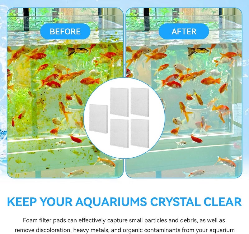 وسادة رغوة البولي C2 مناسبة لمرشح الطاقة Fluval C2، رغوة فلتر بيضاء لاستبدال وسائط فلتر الحوض، 14008، عبوة من 5 قطع (C2) - Image 5