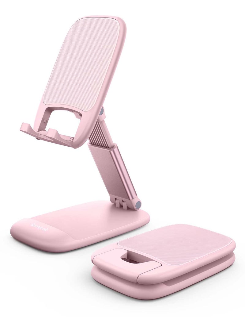 Lamicall Pink Phone Holder, Desk Accessories - Rose Gold Pink Office Cell Phone Holder, Desktop, Office Desks Accessories, Desk Decor Gifts for Women, for iPhone, 4-8'' Phone - Image 1