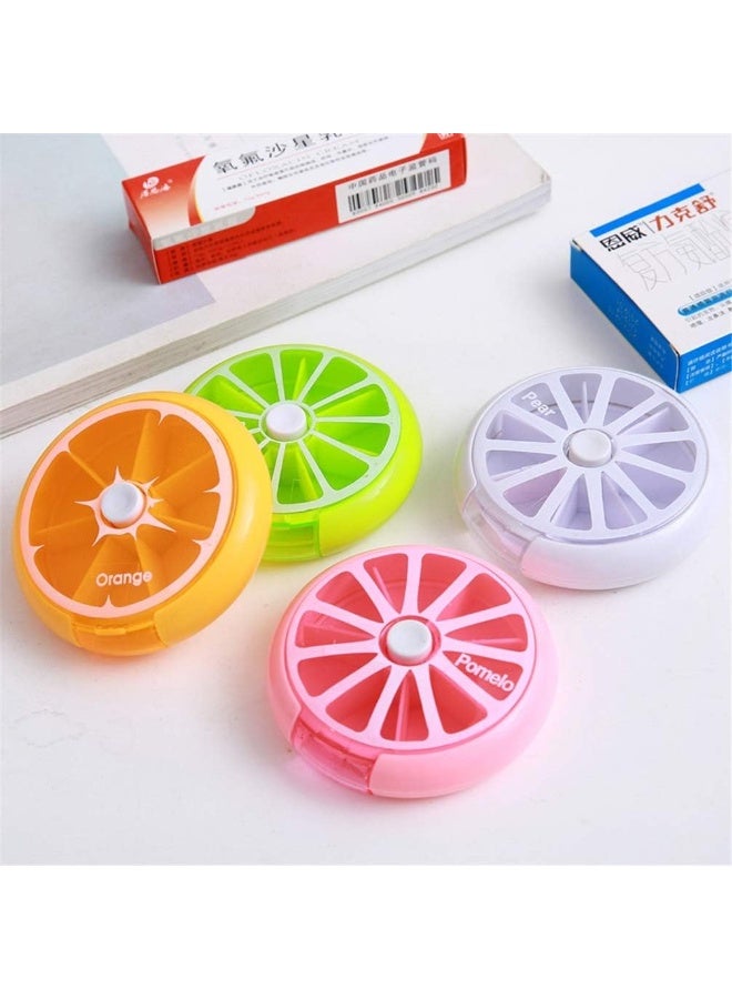 fruit Medicine box one week Pill organiser, Travel Portable 7 Slot Vitamin Medicine Pill Box Case - Image 1