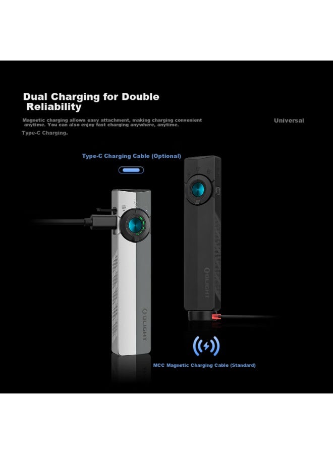 OLIGHT مصباح يدوي محمول فائق النحافة Olight Commander 2 Pro بقوة عالية مع عمر بطارية طويل وليزر أخضر - Image 4