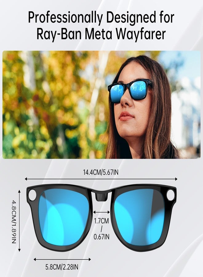 RCstyle 4Pcs Polarized Clip Compatible with Ray-Ban Meta Wayfarer RW4008 Size L 53-22 Smart Glasses, 4pcs, Regular 4Pcs - Image 2