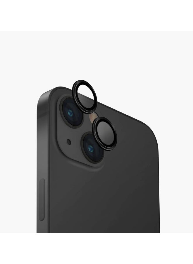 واقي عدسة الكاميرا Optix iPhone 15 / 15 Plus من الألومنيوم باللون الأسود الداكن