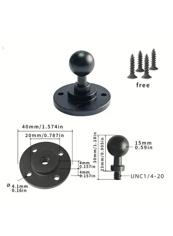 13mm Ball Head Screw 40 Base Aluminum Alloy Adapter For Camera Tripod Motorcycle Mount - Image 4