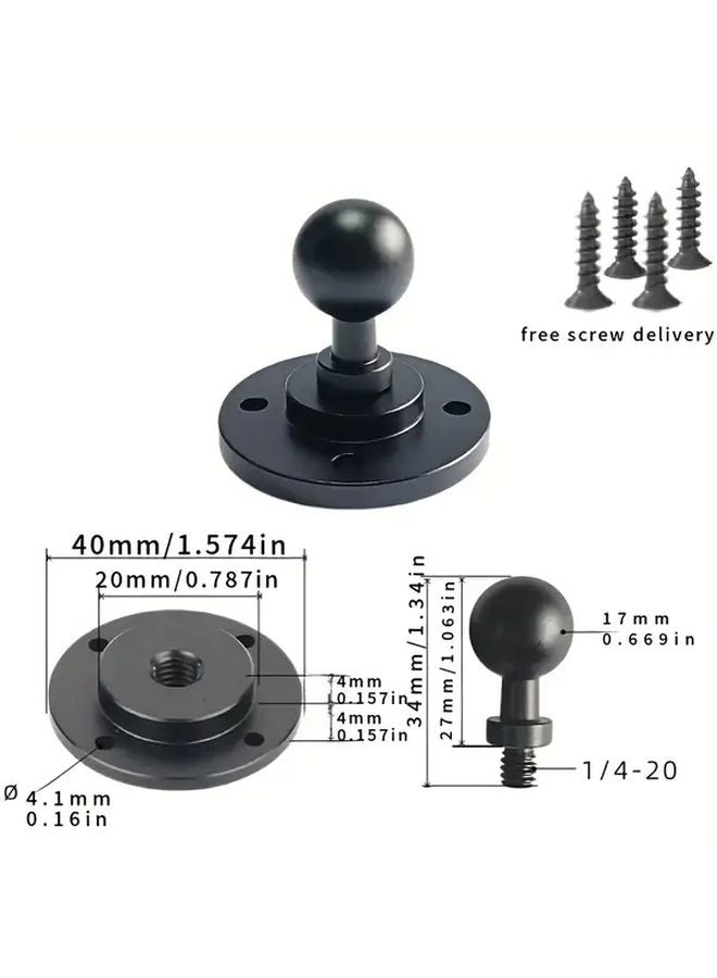 13mm Ball Head Screw 40 Base Aluminum Alloy Adapter For Camera Tripod Motorcycle Mount - Image 5