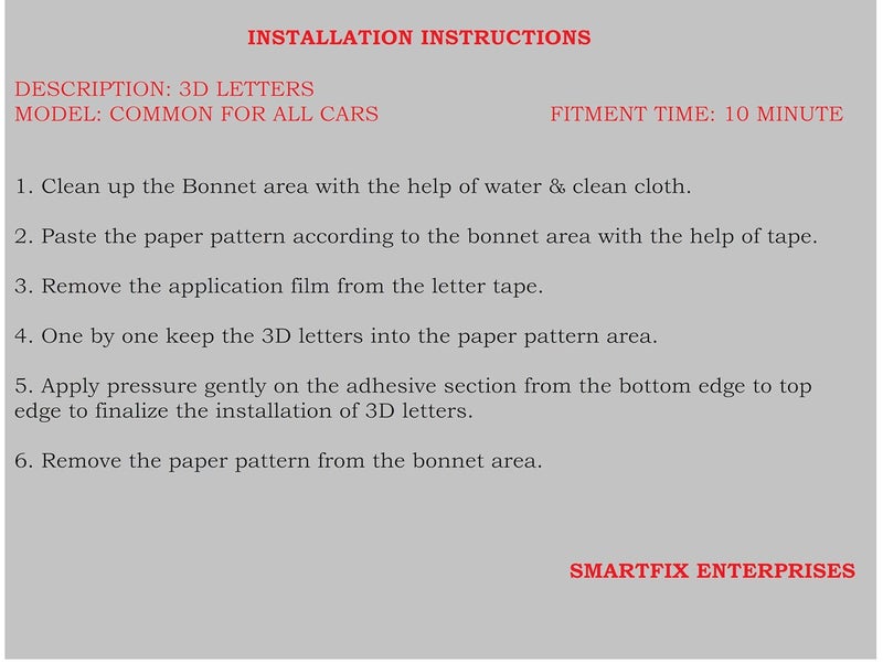 SmartFX ملصق شعار حرف 3D غطاء محرك SF SmartFix HYRYDER، كروم، أسود، عالمي، مجموعة من 1 (أسود) - Image 5