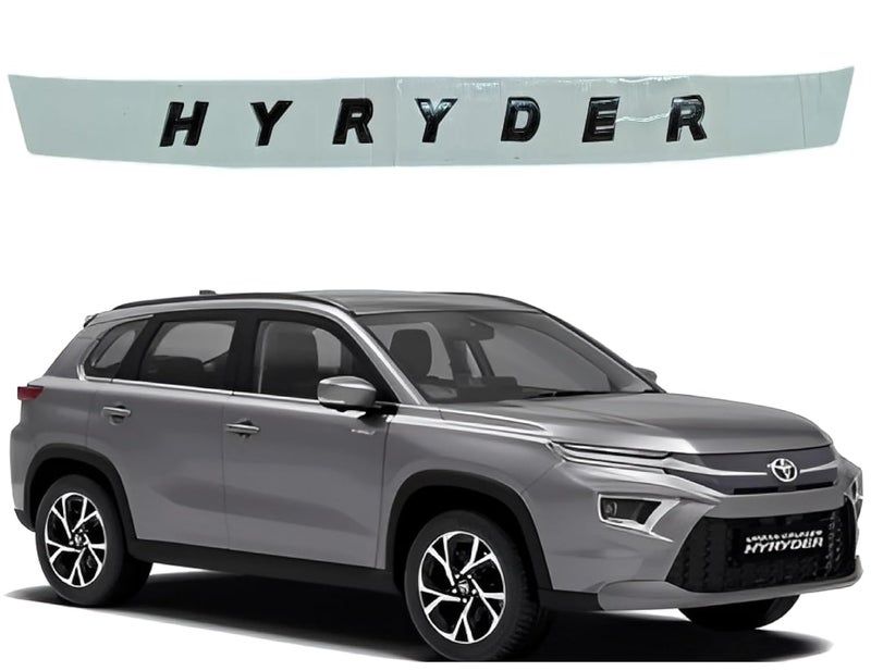 SmartFX ملصق شعار حرف 3D غطاء محرك SF SmartFix HYRYDER، كروم، أسود، عالمي، مجموعة من 1 (أسود) - Image 2