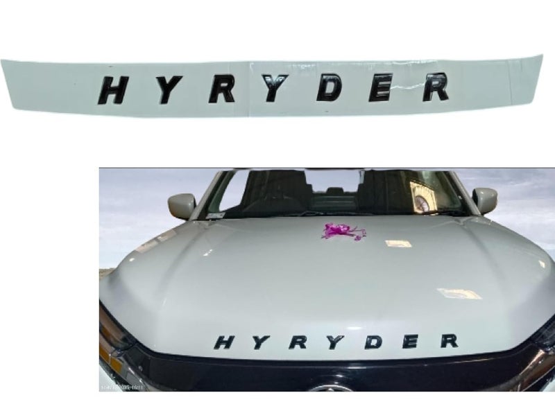 SmartFX ملصق شعار حرف 3D غطاء محرك SF SmartFix HYRYDER، كروم، أسود، عالمي، مجموعة من 1 (أسود) - Image 1