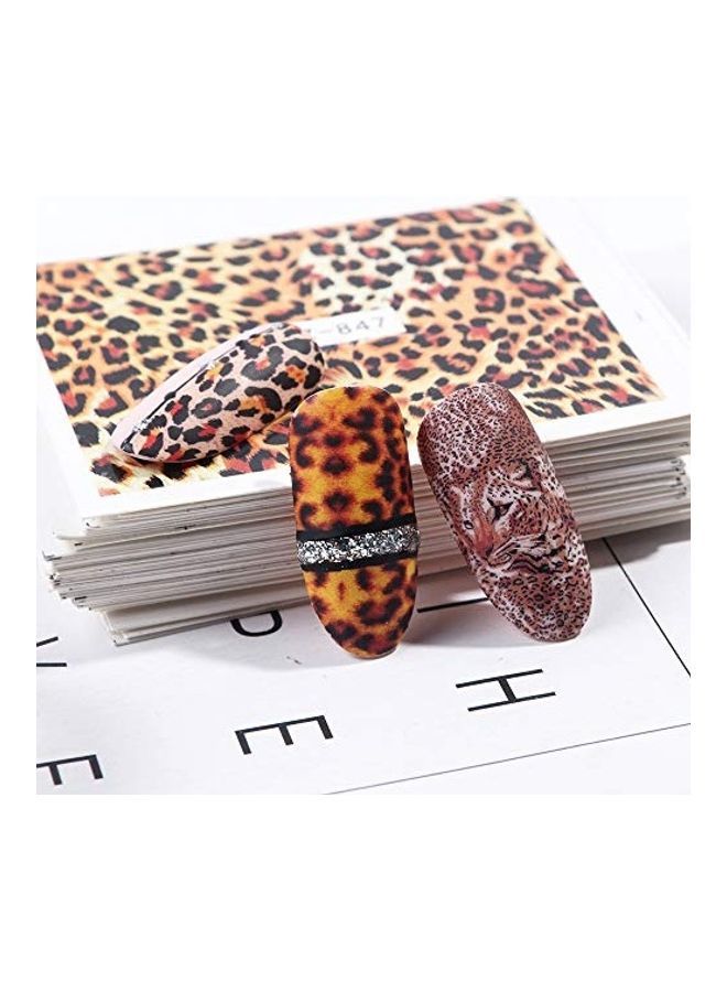 NIBEMINENT 19-Piece Nail Art Water Transfer Stickers Multicolour - Image 2