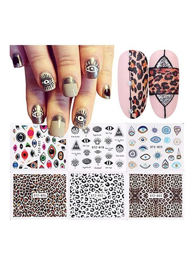 NIBEMINENT 19-Piece Nail Art Water Transfer Stickers Multicolour - Image 4