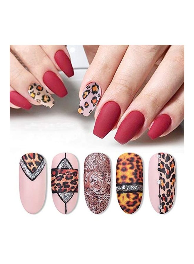 NIBEMINENT 19-Piece Nail Art Water Transfer Stickers Multicolour - Image 5