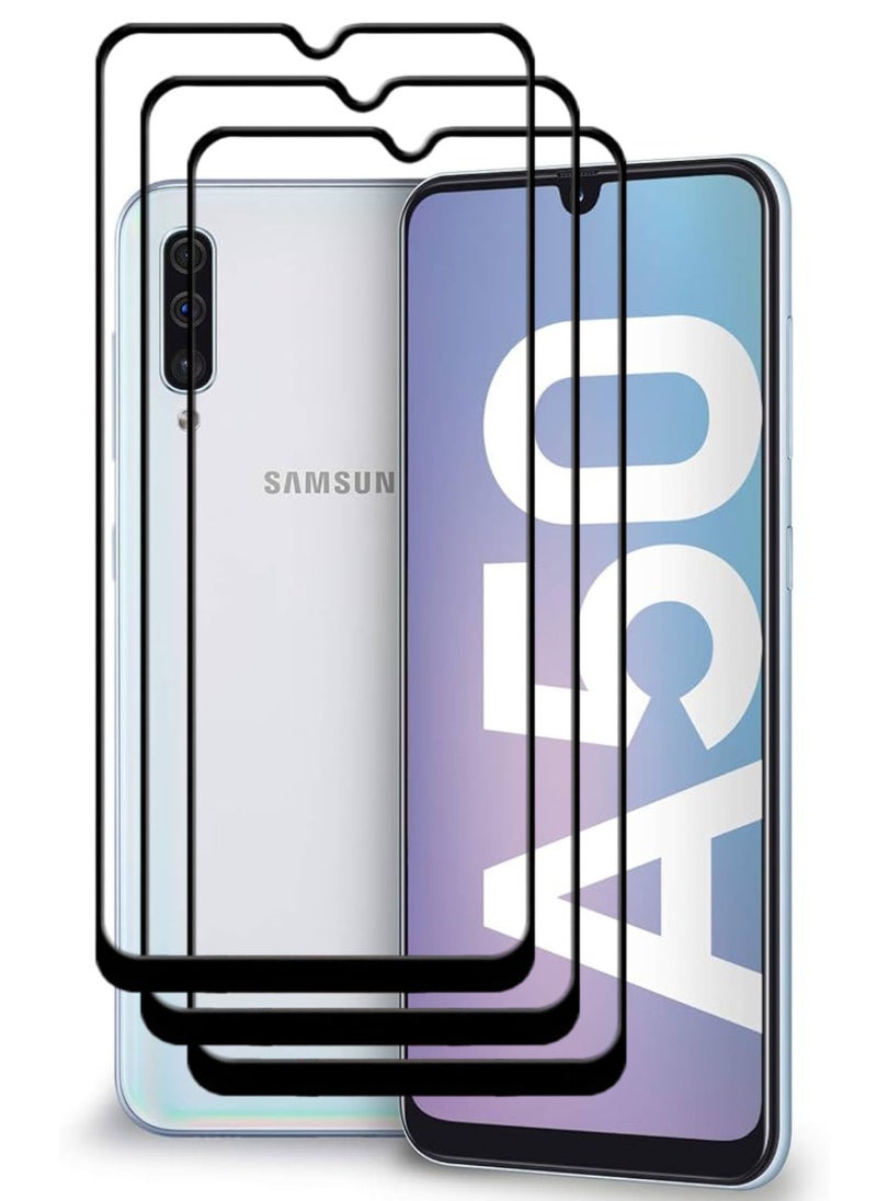 ACLIX 3 Pieces Antistatic ESD Dustproof Premium Quality High Definition Tempered Glass Screen Protector Designed For Samsung Galaxy A50 - Image 1