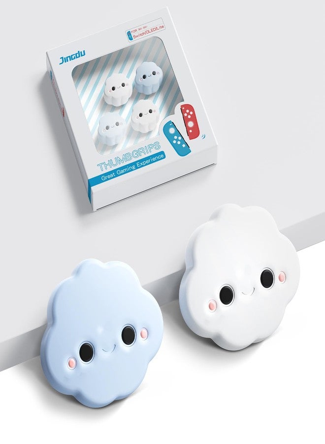 JINGDU Halloween Thumb Grip Caps for Nintendo Switch Joy-Con, Cute Silicone Joystick Cap Covers Accessories Compatible with Nintendo Switch/OLED/Lite Joycon, 4PCS Skull - Image 1