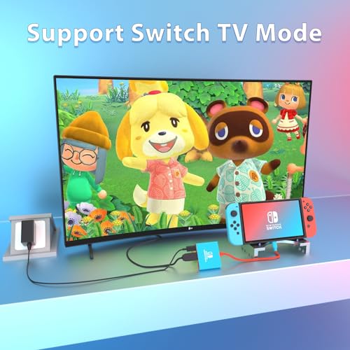 pdobq Switch Dock Switch Docking Station for Nintendo, Portable Switch TV Adapter Support 4K/60HZ Switch TV Dock Mode Compatible Steam Deck/Switch OLED, Switch Travel Dock with HDMI2.0 USB3.0 Port - Image 3