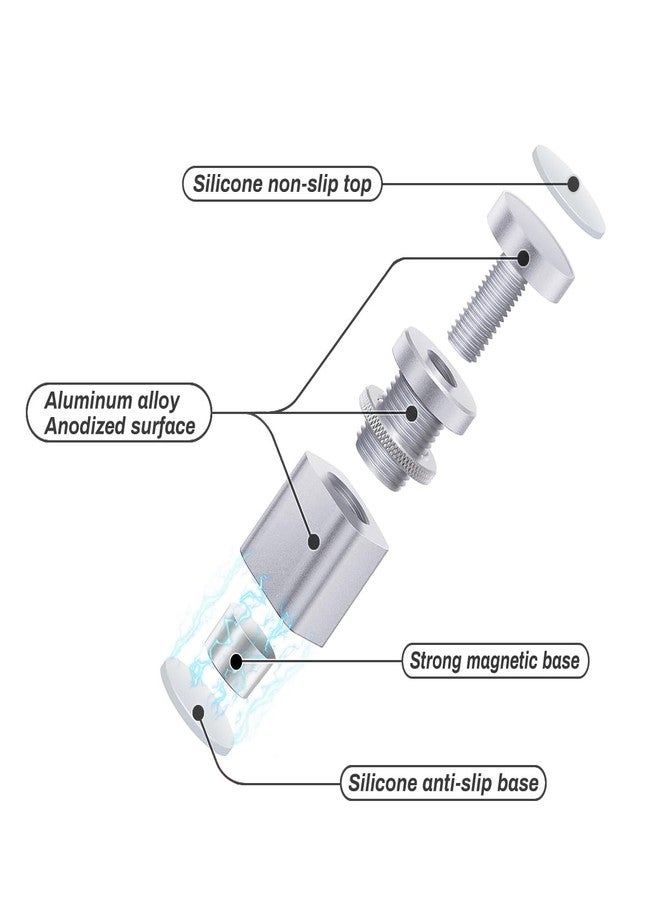 AVERZELLA GPU Sag Holder Bracket, Graphics Card Brace Support, Universal VGA/ Video Card Stand, All Aluminum Alloy with Magnetic Base (S, Silver) - Image 4