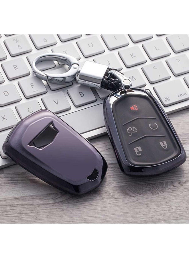 NIBEMINENT Electroplating Single-shell Car Key Case With Ring - Image 2
