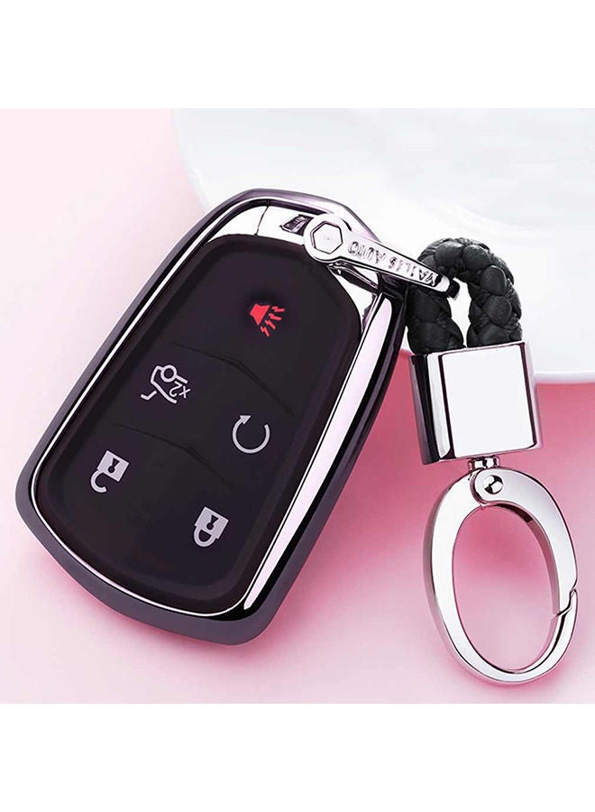 NIBEMINENT Electroplating Single-shell Car Key Case With Ring - Image 3
