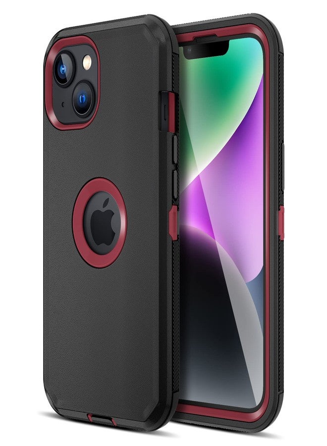 جيوناي جراب Jiunai لهاتف iPhone 14 Plus، [مقاوم للصدمات] [مضاد للغبار] [حماية فائقة] جراب حماية مزدوج الطبقات متين وقوي مضاد للخدوش لهاتف iPhone 14 Plus 6.7 بوصة 2022 أسود أحمر - Image 1