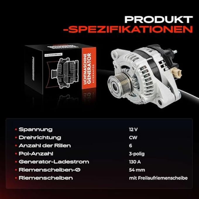 Frankberg Alternator Compatible with Freemont 345 2.0L Diesel 2011-2024 Replace# 104210-1840 - Image 4
