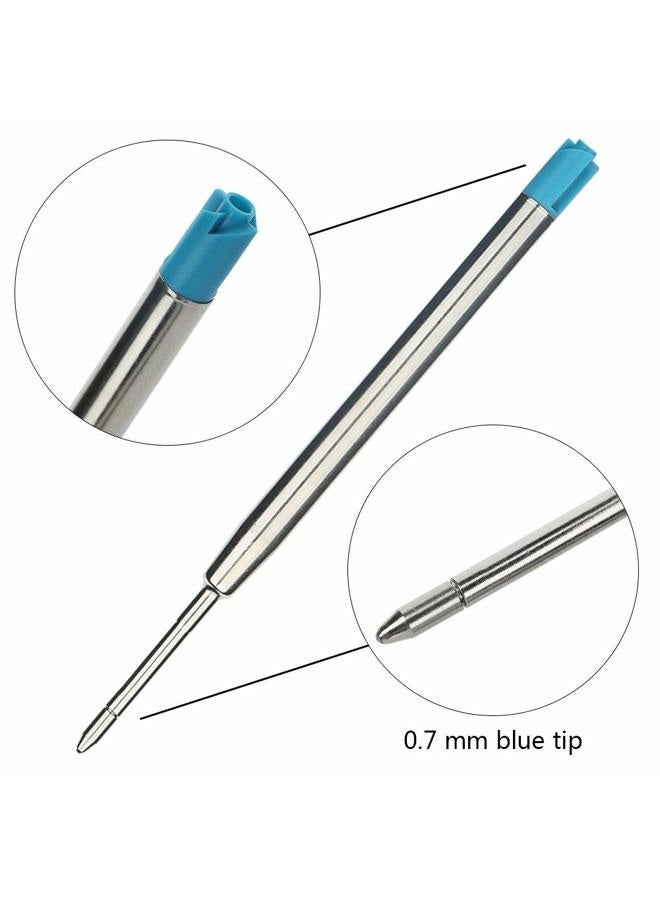 ONWON 30 Pieces Replaceable Ballpoint Pen Refills 1.0mm Medium Point Metal Refill Smooth Writing Ball Point Pen Refills (Blue Ink) - Image 3