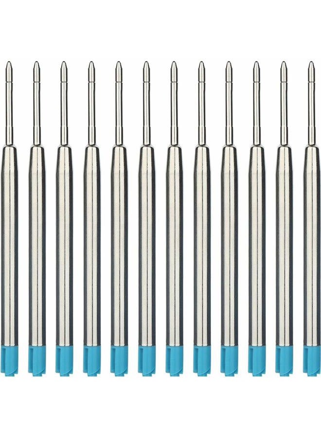 ONWON 30 Pieces Replaceable Ballpoint Pen Refills 1.0mm Medium Point Metal Refill Smooth Writing Ball Point Pen Refills (Blue Ink) - Image 1