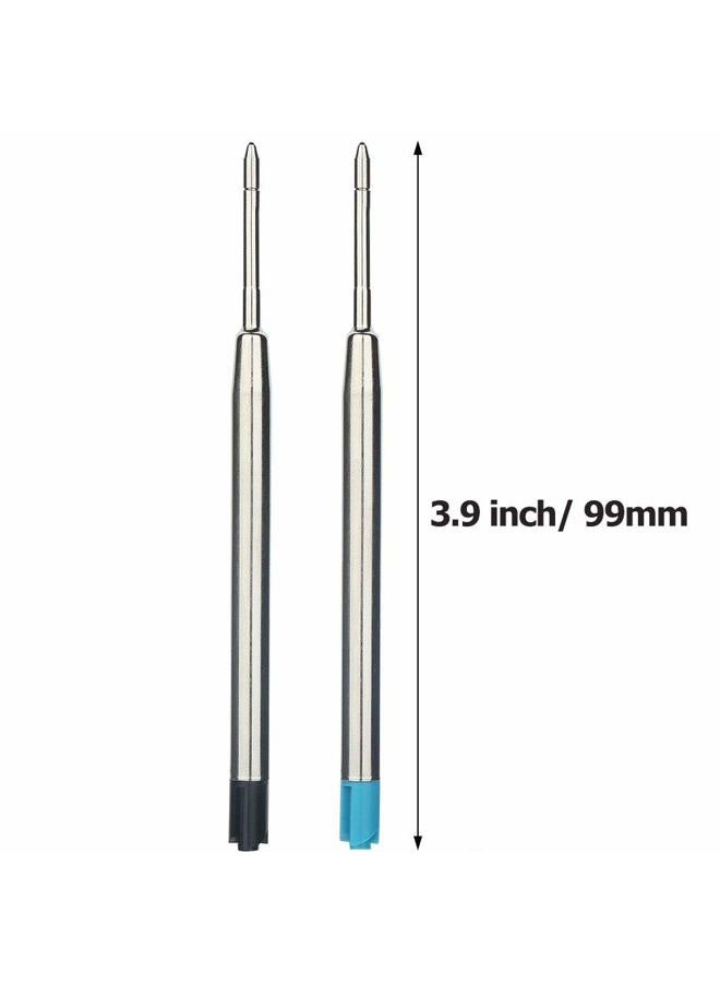 ONWON 30 Pieces Replaceable Ballpoint Pen Refills 1.0mm Medium Point Metal Refill Smooth Writing Ball Point Pen Refills (Blue Ink) - Image 2