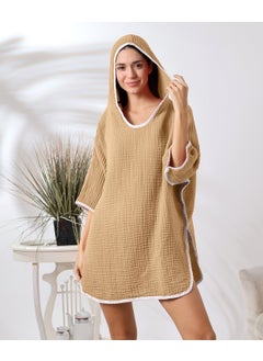 Destiny Hometex 4 Layer Muslin Hooded Adult Women's Poncho  - Image 3