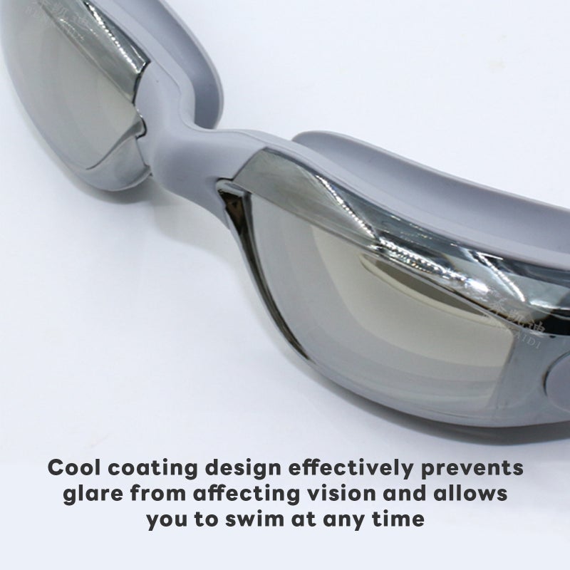 ETG Professional HD Anti-Fog Electroplated Swim Set (Goggles + Cap + Nose Clip + Earplugs) - Image 3