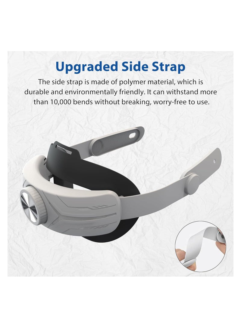 SYOSI Head Strap for Meta Quest 3, Super Soft and Skin Friendly PU Surface, Elite Strap Replacement, Adjustable Enhanced Support and Lightweight Design VR Accessories for Meta Quest 3  - Image 3