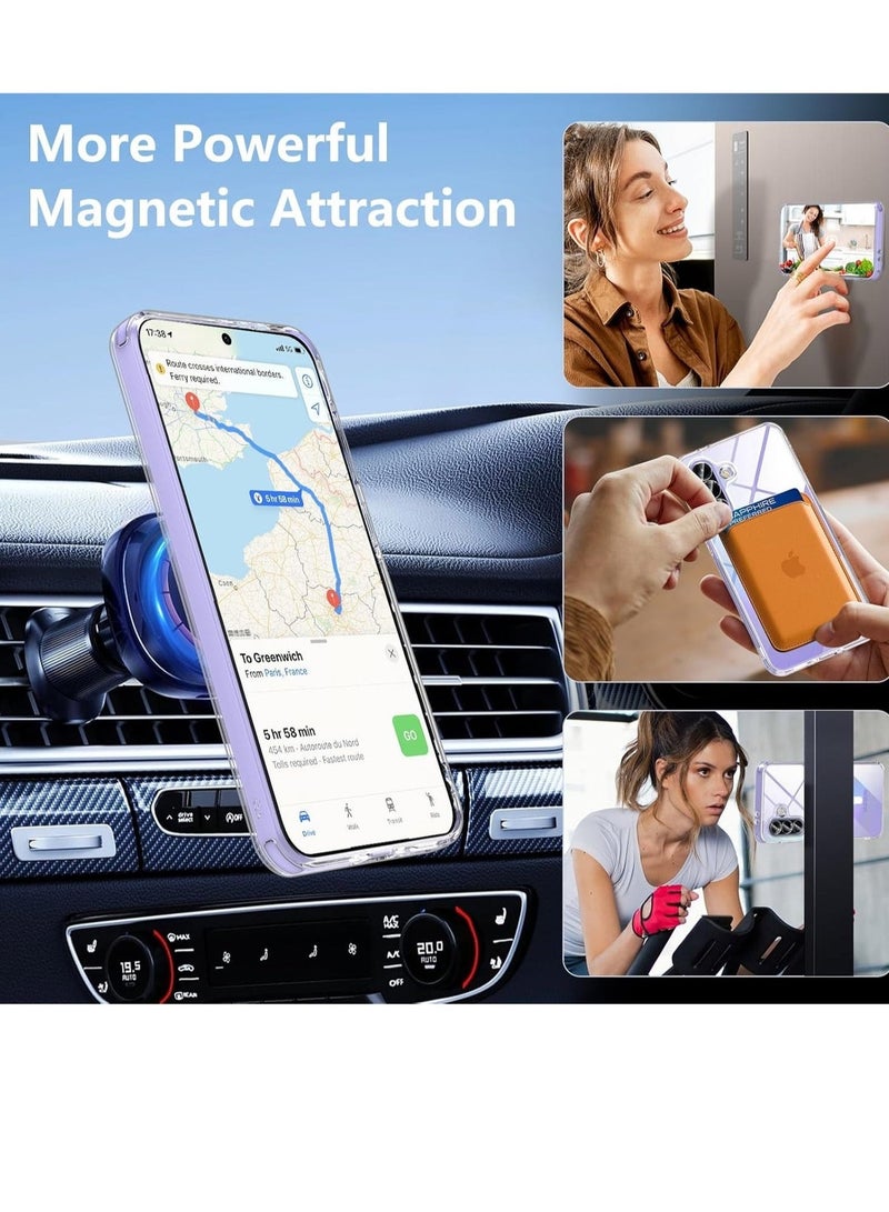 Raxoom 2-in-1 Samsung Galaxy A56 5G Case with MagSafe Compatibility â€“ Shockproof Transparent Cover with Anti-Yellowing Clear Back and Built-in Magnetic Ring â€“ Includes Tempered Glass Screen Protector â€“ Slim Fit for Samsung A56 2025 - Image 3