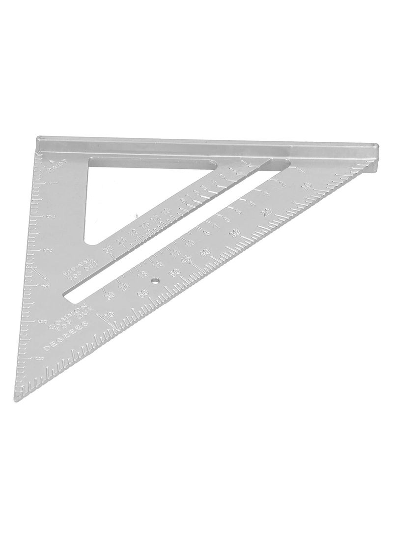 JRS TRADERS JRS TRADERS Speed Square Layout ToolDouble Side Scale Aluminium Alloy Metric Inch Triangle Measurement in 90 Degree Triangle Ruler Carpenter Tool  - Image 2