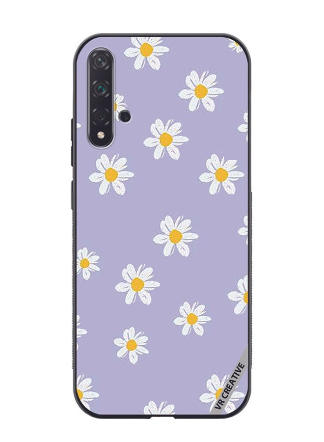 VR CREATIVE Protective Case Cover For Huawei Nova 5T Daisy Flower Design Multicolour - Image 1