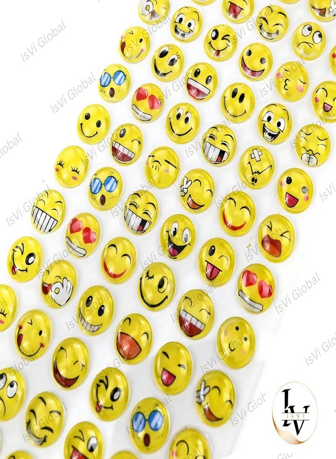 IsVi Smiley Crystal Stickers (2 Sheet), Crystal Cute Stickers for Kids Crafts, Journals, Scrapbooks, Planners, Rewards, DIY – 60 Multi-Purpose Decorative Stickers per Sheet - Image 4