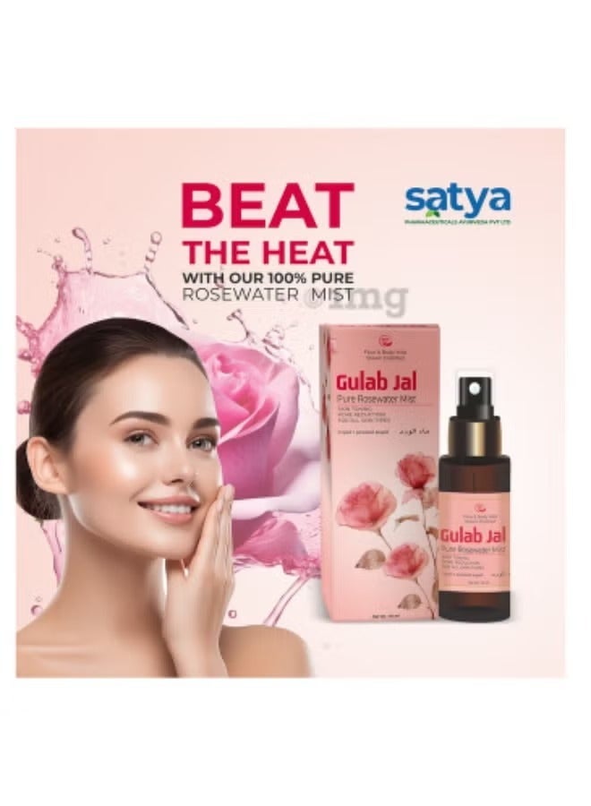 Satya Gulab Jal Pure Rose Water 50ml 1 Pc - Image 2